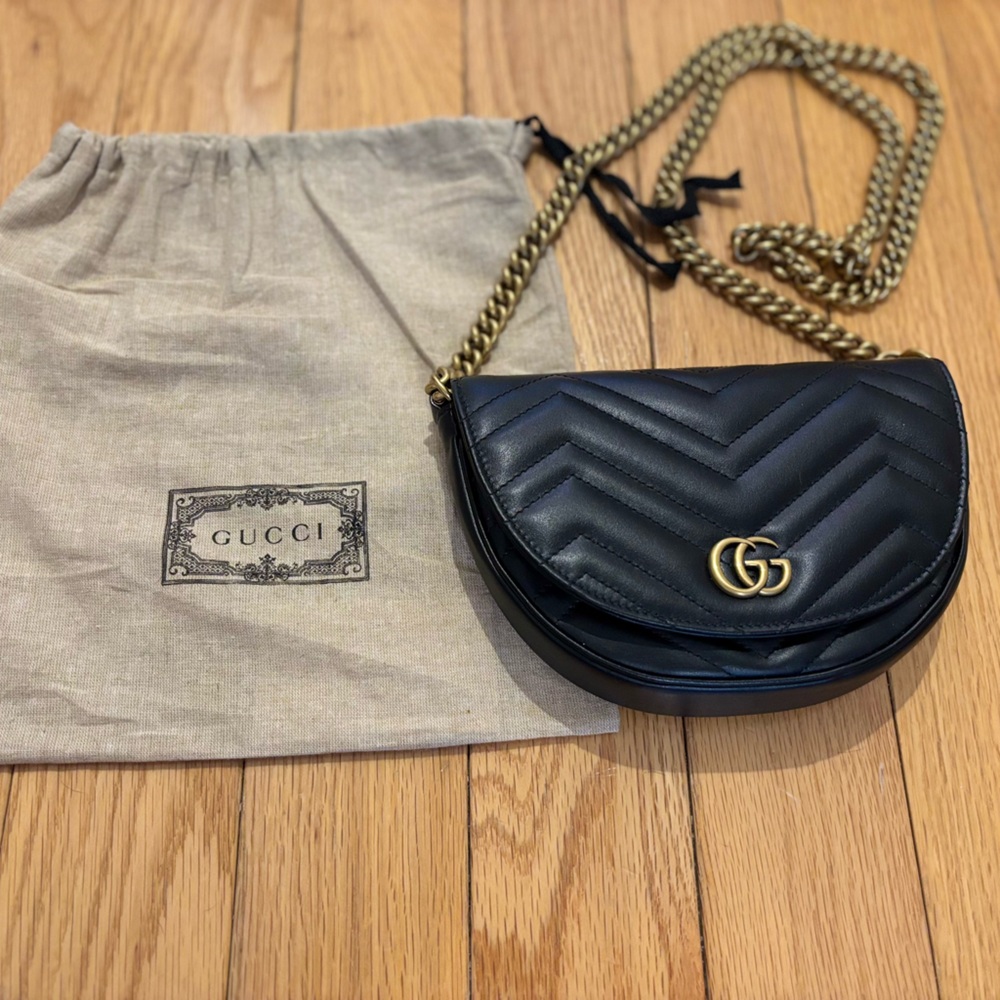 Gucci Marmont Matelasse Leather Handbag with Dustbag